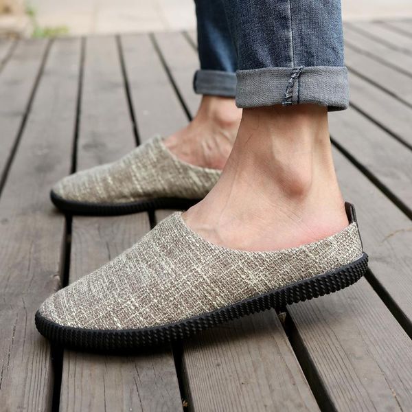 slippers 2021 sale erkek terlik zapatillas hombre summer linen men's personalized cool lazy baotou half korean shoes large, Black
slippers 2021 sale erkek terlik zapatillas hombre summer linen men's personalized cool lazy baotou half korean shoes large, Black
