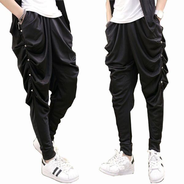 men's pants men spring summer rivet harem punk hip hop drop crotch baggy nightclub stage joggers costume casual streetwear, Black
men's pants men spring summer rivet harem punk hip hop drop crotch baggy nightclub stage joggers costume casual streetwear, Black
