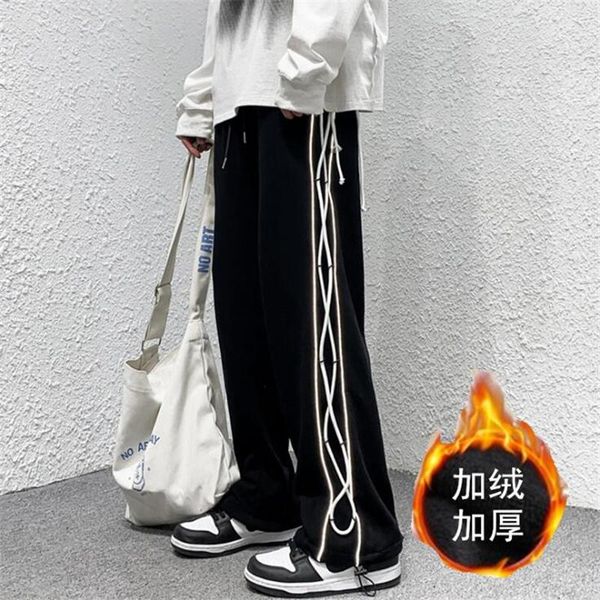 men's pants autumn winter sides drawstring casual wide leg mens white black hip hop harajuku sweatpants
men's pants autumn winter sides drawstring casual wide leg mens white black hip hop harajuku sweatpants