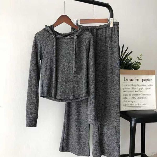 2 piece sets autumn fashion women's long sleeve knit wide leg pants suit female loose large size two-piece 210601, White
2 piece sets autumn fashion women's long sleeve knit wide leg pants suit female loose large size two-piece 210601, White