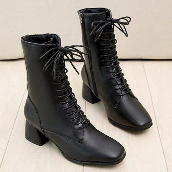 boots women ladies leather keep warm lace up fashion hoof heels autumn winter european style med zipper middle shaft, Black
boots women ladies leather keep warm lace up fashion hoof heels autumn winter european style med zipper middle shaft, Black