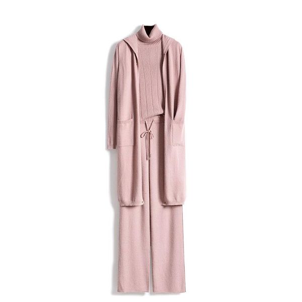 women real cashmere knit 3 piece set 2021 fashion temperament turtleneck sweater cardigan wide leg pants winter three-piece women's two, White
women real cashmere knit 3 piece set 2021 fashion temperament turtleneck sweater cardigan wide leg pants winter three-piece women's two, White