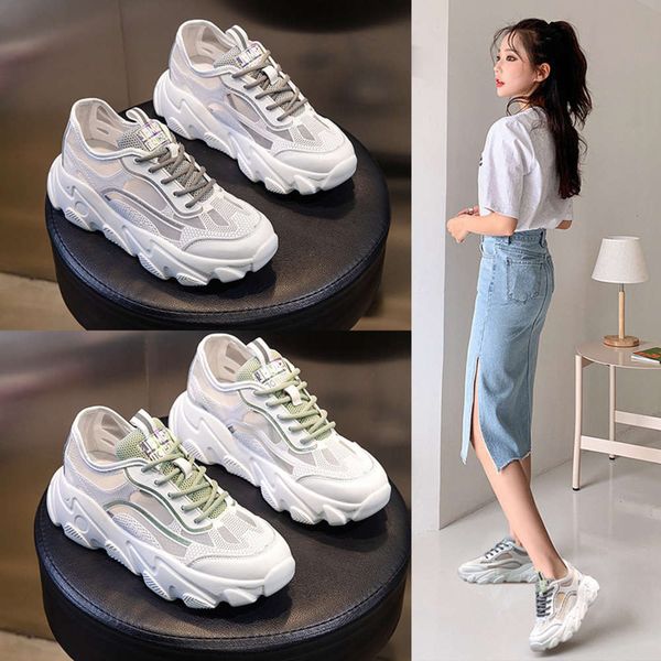 casual shoes 2021 new spring and summer breathable daddy shoes women's thick soled casual ice silk leather flat heel sports, Black
casual shoes 2021 new spring and summer breathable daddy shoes women's thick soled casual ice silk leather flat heel sports, Black