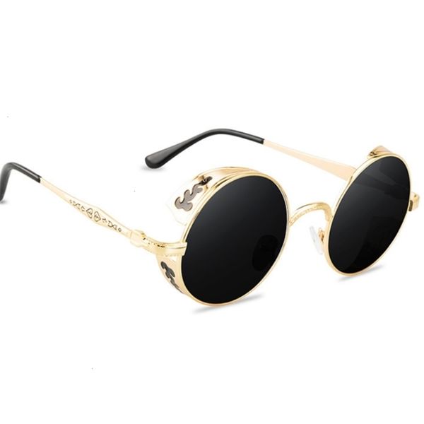 new steampunk vintage coating glasses women fashion round sunglasses men brand designer metal carving feminino ps0347, Black
new steampunk vintage coating glasses women fashion round sunglasses men brand designer metal carving feminino ps0347, Black