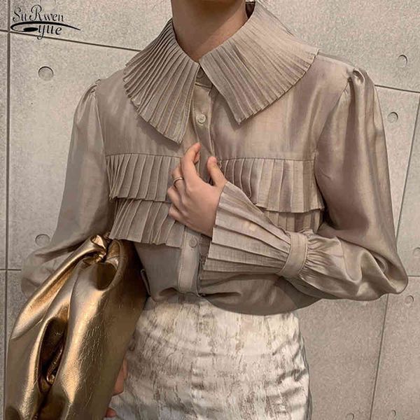 blusas spring stylish transparent pleated white shirts women turn-down collar single-breasted loose female blouse 13078 210521
blusas spring stylish transparent pleated white shirts women turn-down collar single-breasted loose female blouse 13078 210521