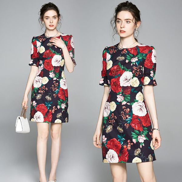 casual dresses hayblst brand dress womens 2021 summer short sleeves plus size clothes vestidos european style floral clothing, Black;gray
casual dresses hayblst brand dress womens 2021 summer short sleeves plus size clothes vestidos european style floral clothing, Black;gray
