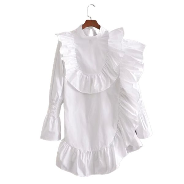 stylish chic asymmetry ruffles dress women fashion high neck dresses elegant ladies long sleeve vestidos 210531, Black;gray
stylish chic asymmetry ruffles dress women fashion high neck dresses elegant ladies long sleeve vestidos 210531, Black;gray