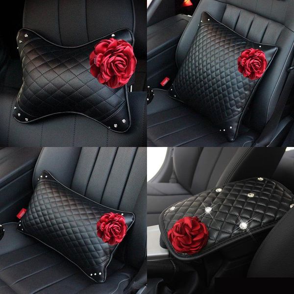 seat cushions retro rose flower universal leather car headrest pillows rhinestone auto neck waist pillow support accessories
seat cushions retro rose flower universal leather car headrest pillows rhinestone auto neck waist pillow support accessories