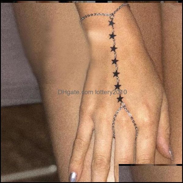 link jewelrylink chain fashion simple small star pendant bracelet trendy exquisite connected finger bracelets hand aessories for women jew, Black
link jewelrylink chain fashion simple small star pendant bracelet trendy exquisite connected finger bracelets hand aessories for women jew, Black