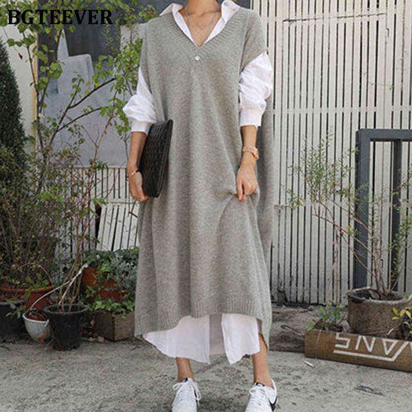 bgteever casual winter oversize straight sleeveless sweater dress women thick knit long dress female knitted vest dress 2020 g1214, Black;gray
bgteever casual winter oversize straight sleeveless sweater dress women thick knit long dress female knitted vest dress 2020 g1214, Black;gray