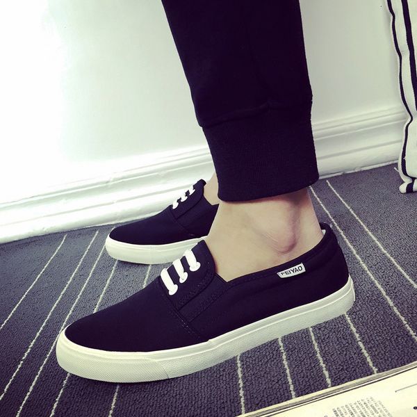 shoe high-quality white canvas with flat heels a pedal lazy male shoes summer breathable zapatillas hombre nply, Black
shoe high-quality white canvas with flat heels a pedal lazy male shoes summer breathable zapatillas hombre nply, Black