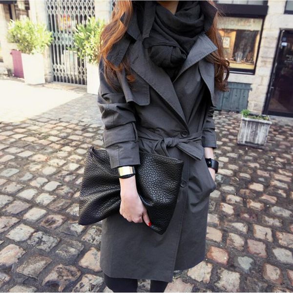 women's trench coats vintage elegant women coat solid gray casual loose long overcoat korean party jacket autumn large size mm60wfy, Tan;black
women's trench coats vintage elegant women coat solid gray casual loose long overcoat korean party jacket autumn large size mm60wfy, Tan;black