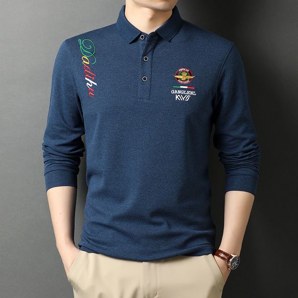 spring and autumn middle-aged men's long sleeve t-shirt embroidered polo shirt cotton body et dad, Black
spring and autumn middle-aged men's long sleeve t-shirt embroidered polo shirt cotton body et dad, Black