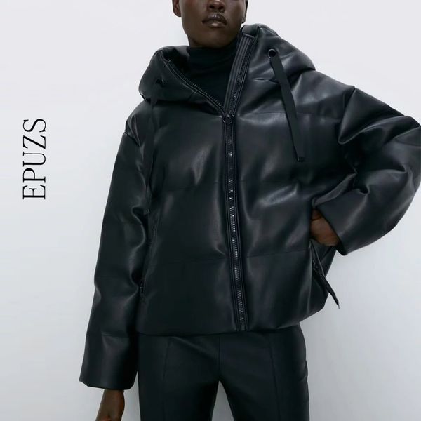 vintage hooded faux leather parkas women pu coats korean warm thick parkas mujer plus size winter jacket 210521, Black
vintage hooded faux leather parkas women pu coats korean warm thick parkas mujer plus size winter jacket 210521, Black