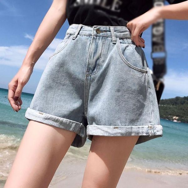 women's shorts korean version of retro denim short relaxed wide leg high waist loose all-match rolled edge fashion casual, White;black
women's shorts korean version of retro denim short relaxed wide leg high waist loose all-match rolled edge fashion casual, White;black