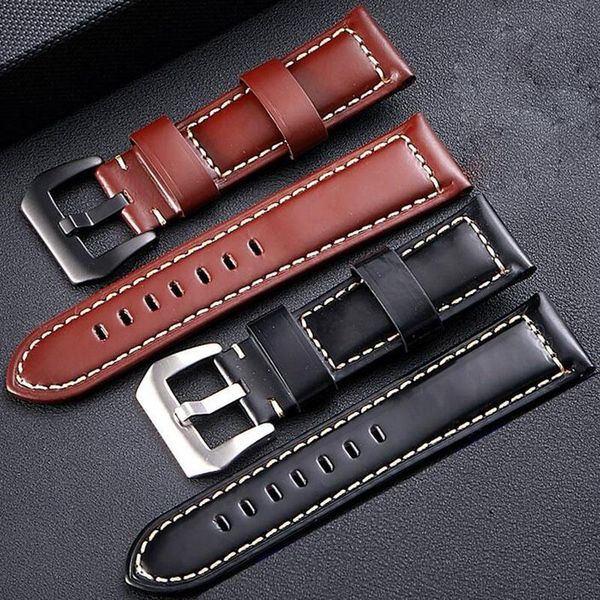 watch bands 20 22 24 26mm genuine bright leather straps for pam band men's stainless steel clasp brand sports watchband, Black;brown
watch bands 20 22 24 26mm genuine bright leather straps for pam band men's stainless steel clasp brand sports watchband, Black;brown