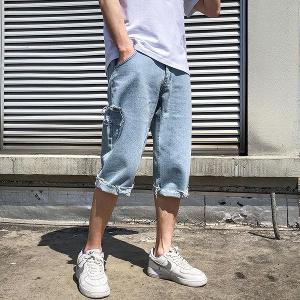 / men's wear loose 2021 spring summer irregular edges ankle-length blue jeans with holes for male korean tide 9y1694
/ men's wear loose 2021 spring summer irregular edges ankle-length blue jeans with holes for male korean tide 9y1694