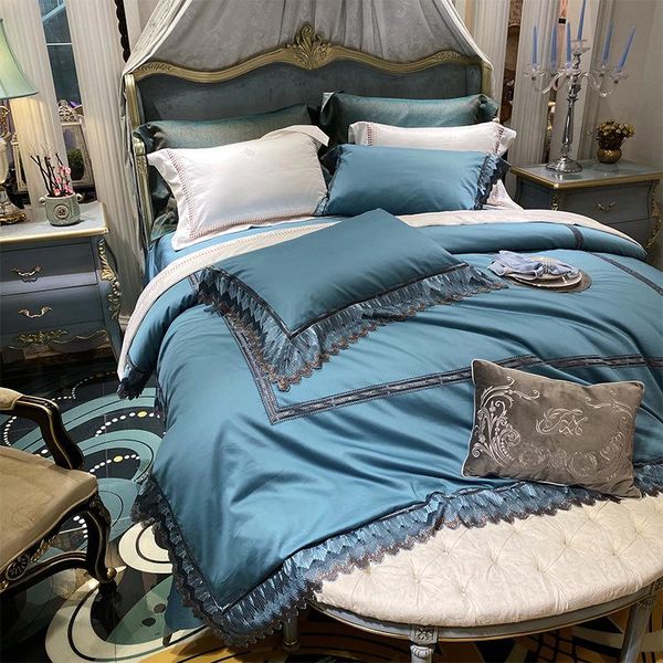bedding sets egyptian long staple cotton 140s lace pure color satin silky blue set duvit cover sheet pillowcase king 4 pcs
bedding sets egyptian long staple cotton 140s lace pure color satin silky blue set duvit cover sheet pillowcase king 4 pcs
