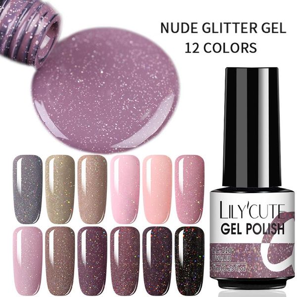7ml nude pink glitter uv gel rose gold colorful shining sequins nails base coat soak off nail art design, Red;pink
7ml nude pink glitter uv gel rose gold colorful shining sequins nails base coat soak off nail art design, Red;pink