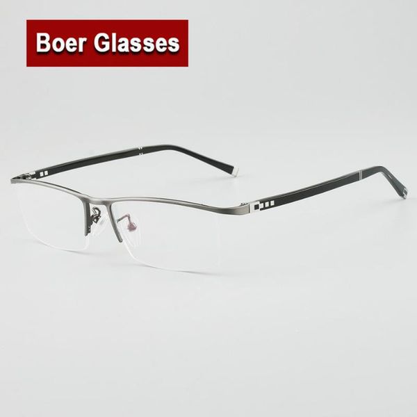 men half rim elegant eyeglasses optical frame rx able eyewear relax flex alloy spectacle frames #666 fashion sunglasses, Black
men half rim elegant eyeglasses optical frame rx able eyewear relax flex alloy spectacle frames #666 fashion sunglasses, Black