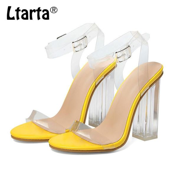 summer large size sandals feminine sense buckle high heel transparent pvc open toe women's cgb, Black
summer large size sandals feminine sense buckle high heel transparent pvc open toe women's cgb, Black