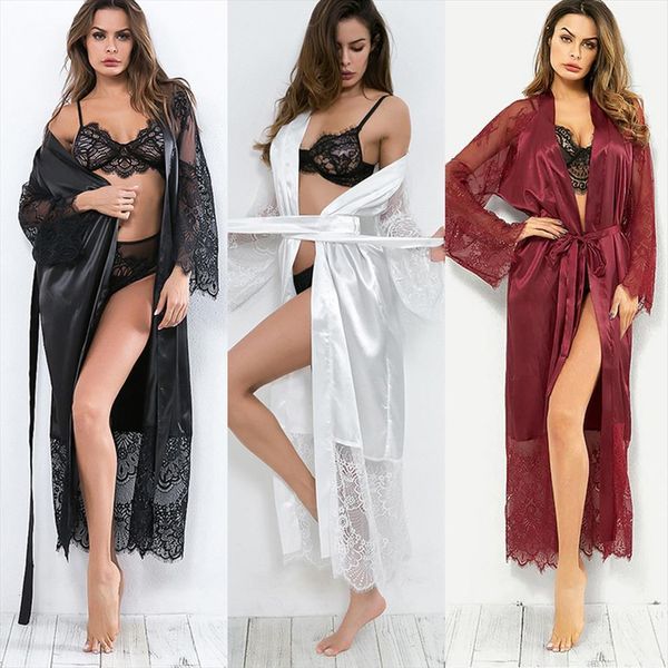 plus size babydolls plain silk womens sleepwears satin robe bridal wedding bridesmaid bride kimono dressing gown, Black;red
plus size babydolls plain silk womens sleepwears satin robe bridal wedding bridesmaid bride kimono dressing gown, Black;red