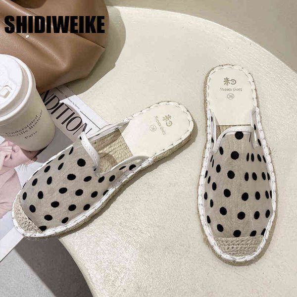 same style summer air mesh mules women flat with round lady sandals black dot fashion slippers for women vc272 210611
same style summer air mesh mules women flat with round lady sandals black dot fashion slippers for women vc272 210611