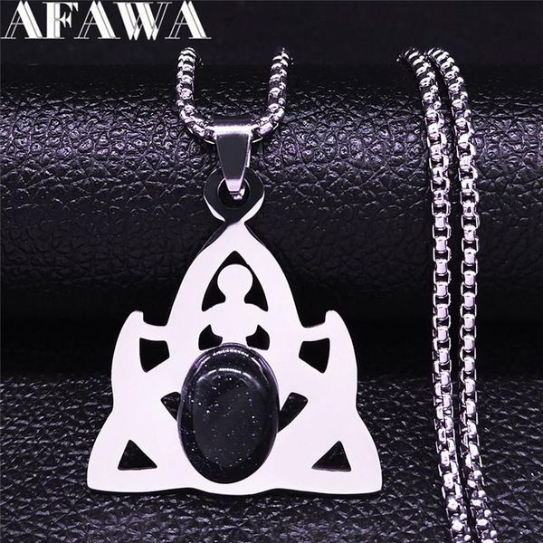 pendant necklaces 2021 blue natural stone stainless steel moon goddess necklace silver color for women/men jewelry collier femme nxs02
pendant necklaces 2021 blue natural stone stainless steel moon goddess necklace silver color for women/men jewelry collier femme nxs02