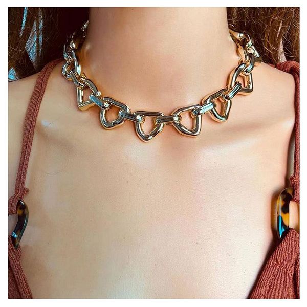 chokers hahagirl vintage big heart choker necklace for women chunky gold color statement punk fashion collar jewelry girl gift, Golden;silver
chokers hahagirl vintage big heart choker necklace for women chunky gold color statement punk fashion collar jewelry girl gift, Golden;silver