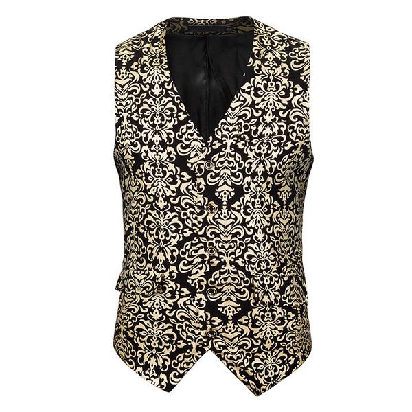 men's vests luxury gold jacquard print vest men 2021 brand v neck sleeveless waistcoat party wedding tuxedo male gilet uomo, Black;white
men's vests luxury gold jacquard print vest men 2021 brand v neck sleeveless waistcoat party wedding tuxedo male gilet uomo, Black;white