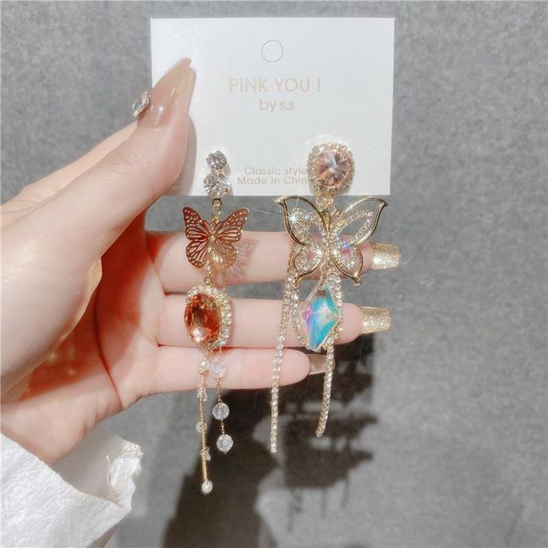 dangle & chandelier asymmetric long tassel drop earrings fashion woman cute butterfly lovely girls shining trendy accessories, Silver
dangle & chandelier asymmetric long tassel drop earrings fashion woman cute butterfly lovely girls shining trendy accessories, Silver