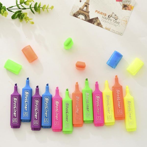 highlighters 6 pcs/lot color highlighter pen marker 1-5mm lighting liner stationery office school supplies resaltadores de oficina cb687, Black;red
highlighters 6 pcs/lot color highlighter pen marker 1-5mm lighting liner stationery office school supplies resaltadores de oficina cb687, Black;red