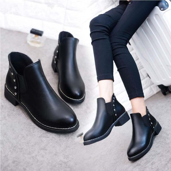 boots female comfort slip on fashion women ankle short ladies shoes autumn pu leather low heels pointed toe zapatos mujer1, Black
boots female comfort slip on fashion women ankle short ladies shoes autumn pu leather low heels pointed toe zapatos mujer1, Black