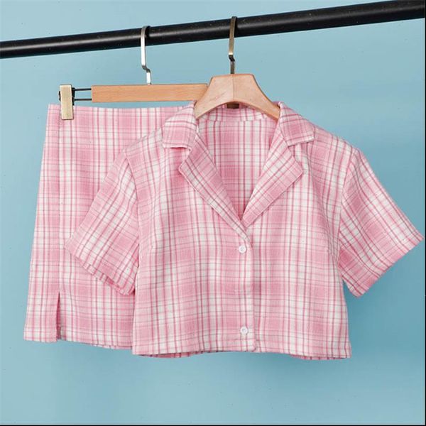 pink plaid notched sweet 2 women tracksuits piece sets short sleeve patchwork t shirt and split mini skirt set summer, Gray
pink plaid notched sweet 2 women tracksuits piece sets short sleeve patchwork t shirt and split mini skirt set summer, Gray