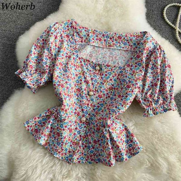 crop mujer square collar puff sleeve blouse female summer floral vintage blouses women fashion chic sweet shirts 210519, White
crop mujer square collar puff sleeve blouse female summer floral vintage blouses women fashion chic sweet shirts 210519, White