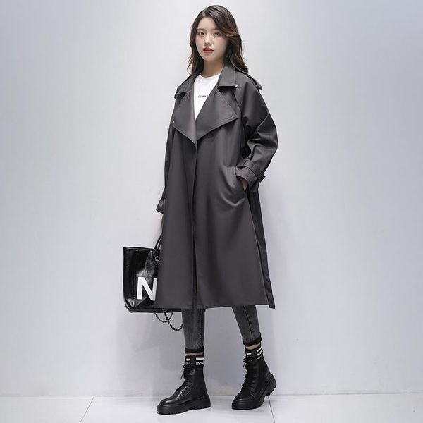 women's wool & blends cmaz trench coat mid-length 2021 spring and autumn korean style loose small over-the-knee design overcoat overall, Black
women's wool & blends cmaz trench coat mid-length 2021 spring and autumn korean style loose small over-the-knee design overcoat overall, Black