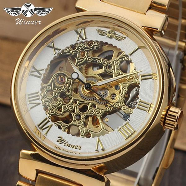 winner transparent royal golden flower carving open work roman number stainless steel mens mechanical watches wristwatches, Slivery;brown
winner transparent royal golden flower carving open work roman number stainless steel mens mechanical watches wristwatches, Slivery;brown