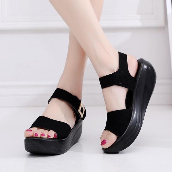 sandals mature middle aged women wedges summer open toe non slip casual outdoor shoes female height increasing platform, Black
sandals mature middle aged women wedges summer open toe non slip casual outdoor shoes female height increasing platform, Black