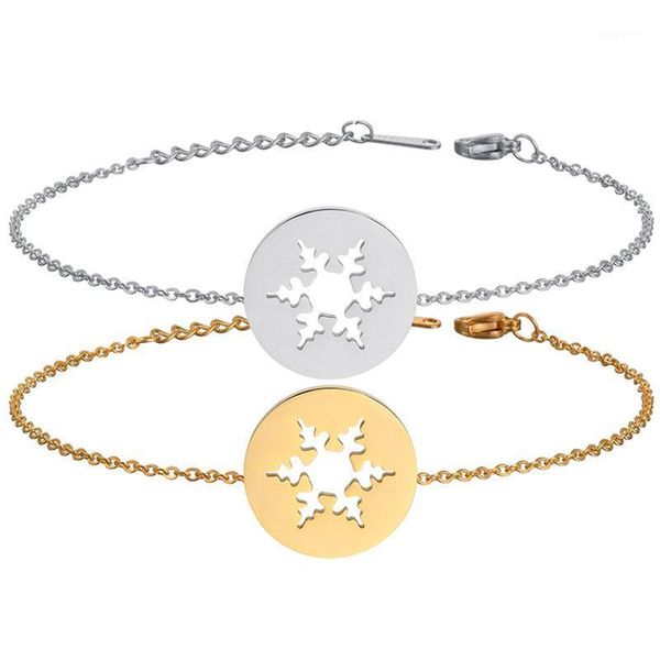 charm bracelets collection stainless steel gold silver color winter snowflake women round chain link christmas bracelet jewelry 18cm1, Golden;silver
charm bracelets collection stainless steel gold silver color winter snowflake women round chain link christmas bracelet jewelry 18cm1, Golden;silver
