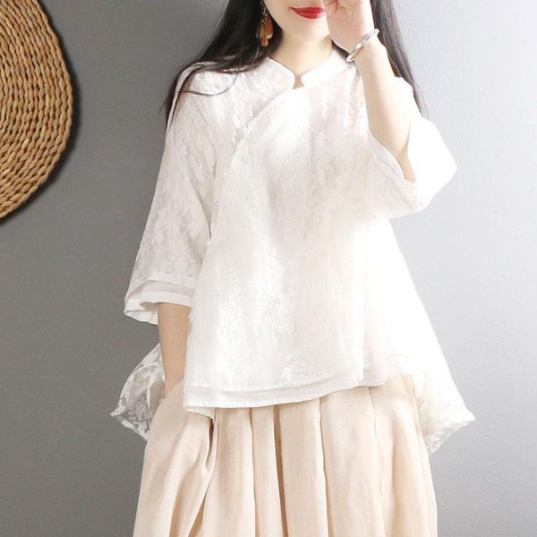 women's blouses & shirts chinese style retro buttoned cotton and linen shirt literary cheongsam improved hanfu white organza
women's blouses & shirts chinese style retro buttoned cotton and linen shirt literary cheongsam improved hanfu white organza