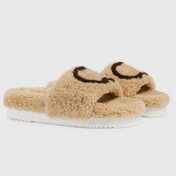 men merino wool flat slipper designer women interlocking letter home slippers rubber outsole slide sandal, Black
men merino wool flat slipper designer women interlocking letter home slippers rubber outsole slide sandal, Black