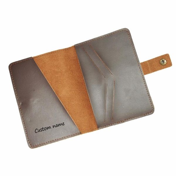 card holders engraved name or travel cover passport wallet gifts hasp case genuine leather holder men and women, Brown;gray
card holders engraved name or travel cover passport wallet gifts hasp case genuine leather holder men and women, Brown;gray