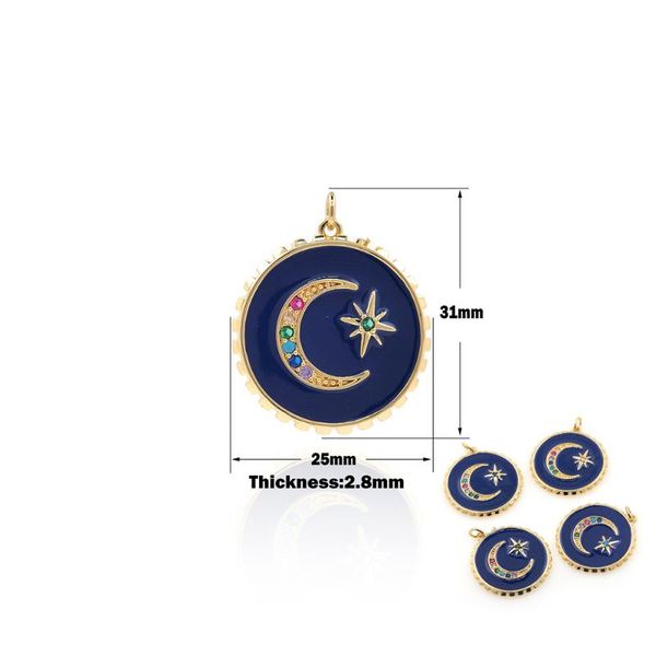 charms retro blue enamel star moon mythical pendant necklace ladies good luck cubic zirconia round jewelry charm, Bronze;silver
charms retro blue enamel star moon mythical pendant necklace ladies good luck cubic zirconia round jewelry charm, Bronze;silver