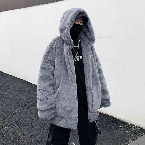 men's fur & faux fake rabbit skin jacket for men fashion trends... teen-style harajuku hip hop spring clothes... hooded big jackets. fs, Black
men's fur & faux fake rabbit skin jacket for men fashion trends... teen-style harajuku hip hop spring clothes... hooded big jackets. fs, Black