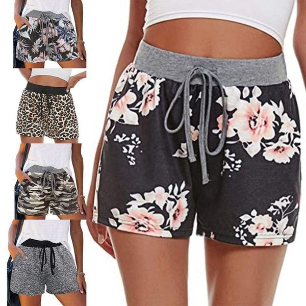 women's shorts summer women flower print elastic waist high pockets drawstring streetwear sweat 2021, White;black
women's shorts summer women flower print elastic waist high pockets drawstring streetwear sweat 2021, White;black