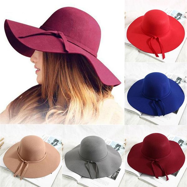 stingy brim hats floppy hat sun cap vintage winter autumn fedora elegant wide women felt, Blue;gray
stingy brim hats floppy hat sun cap vintage winter autumn fedora elegant wide women felt, Blue;gray