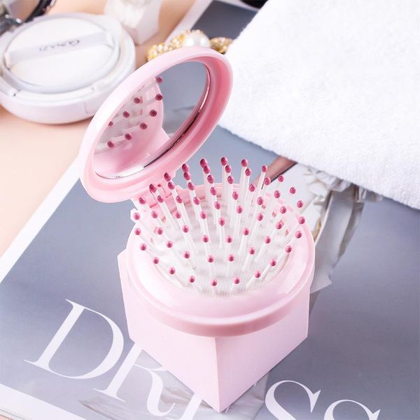 hair brushes macaron color brush mini portable round air cushion comb with mirror massage pony detangling, Silver
hair brushes macaron color brush mini portable round air cushion comb with mirror massage pony detangling, Silver