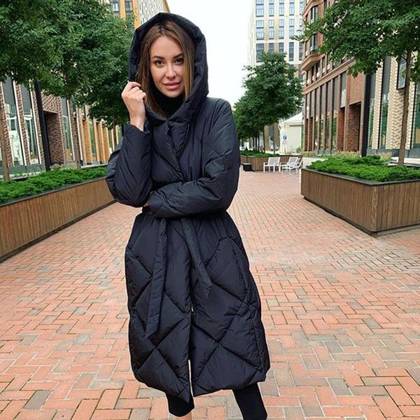 women's down & parkas malina hooded women fashion solid tie belt waist argyle coats elegant zipper long cotton jackets female ladies jt, Black
women's down & parkas malina hooded women fashion solid tie belt waist argyle coats elegant zipper long cotton jackets female ladies jt, Black