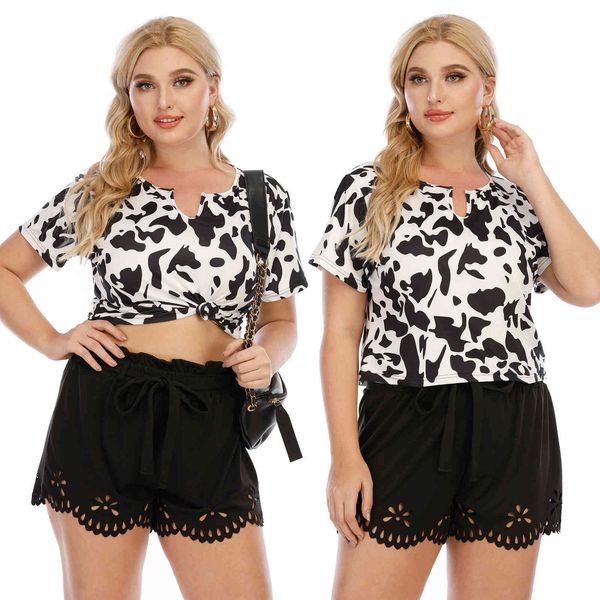 women's plus size large bla and white contrast animal print short sleeve t-shirt casual f200413
women's plus size large bla and white contrast animal print short sleeve t-shirt casual f200413