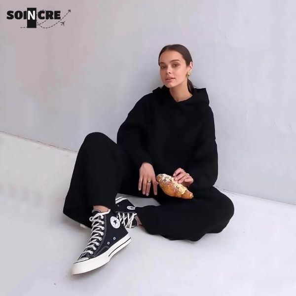 women's two piece pants autumn knitted casual tracksuits 2021 vintage lantern sleeve hooded sweatshirts straight trousers 2 set women, White
women's two piece pants autumn knitted casual tracksuits 2021 vintage lantern sleeve hooded sweatshirts straight trousers 2 set women, White